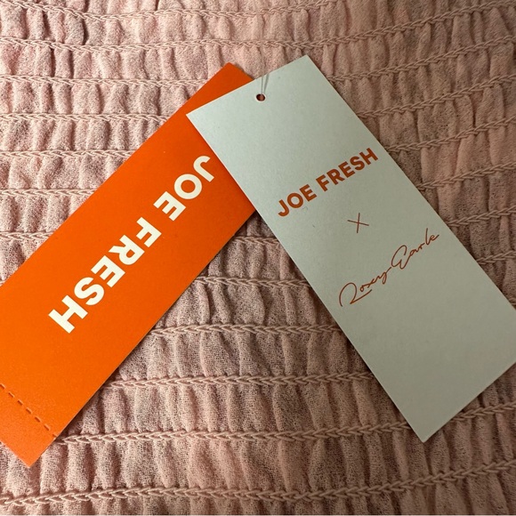 Joe Fresh x Roxy Earle Pink Floral Long-Sleeve Smocked Mini Dress L - Picture 9 of 11